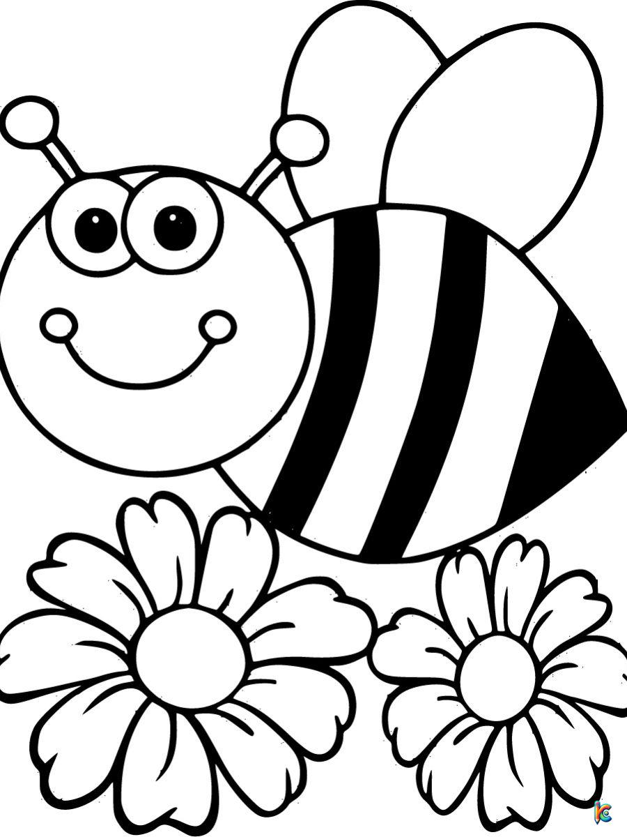 Bee coloring pages â
