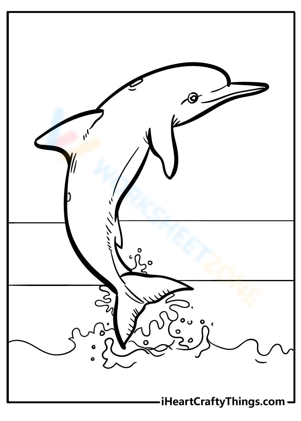 Free printable dolphin coloring pages for kids