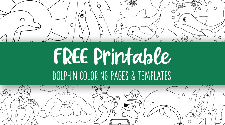 Dolphin coloring pages templates