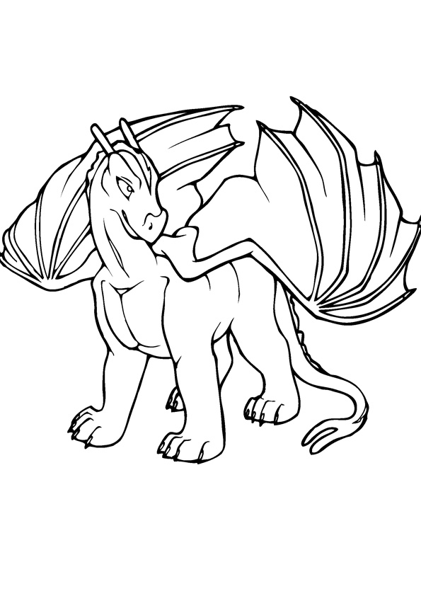 Coloring pages free printable dragon coloring sheet