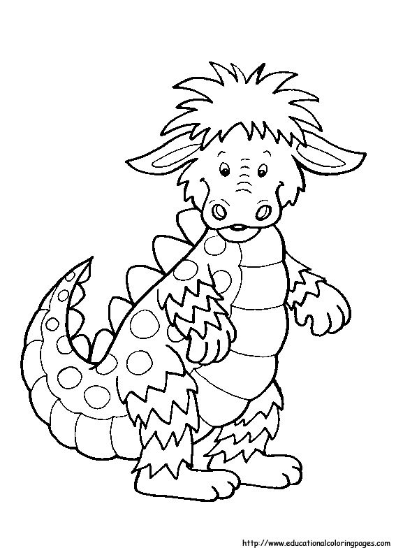 Dragon coloring page free for kids