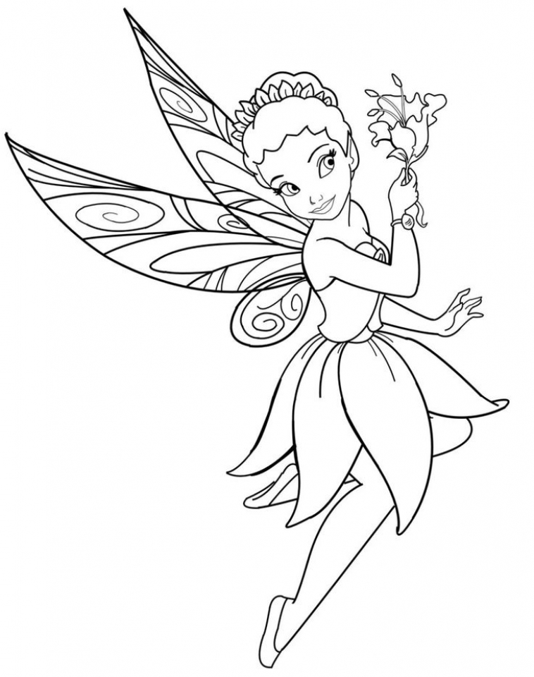 Get this printable fairy coloring pages online