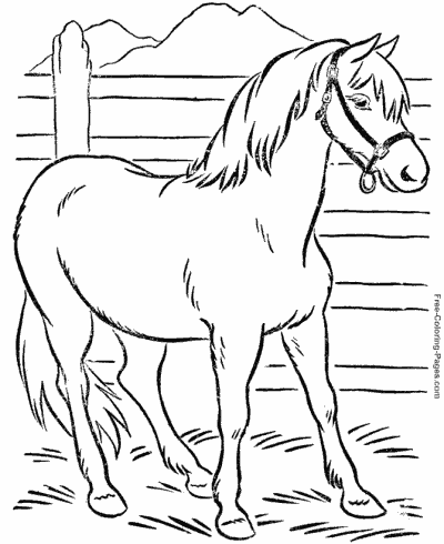 Horse coloring pages sheets and pictures
