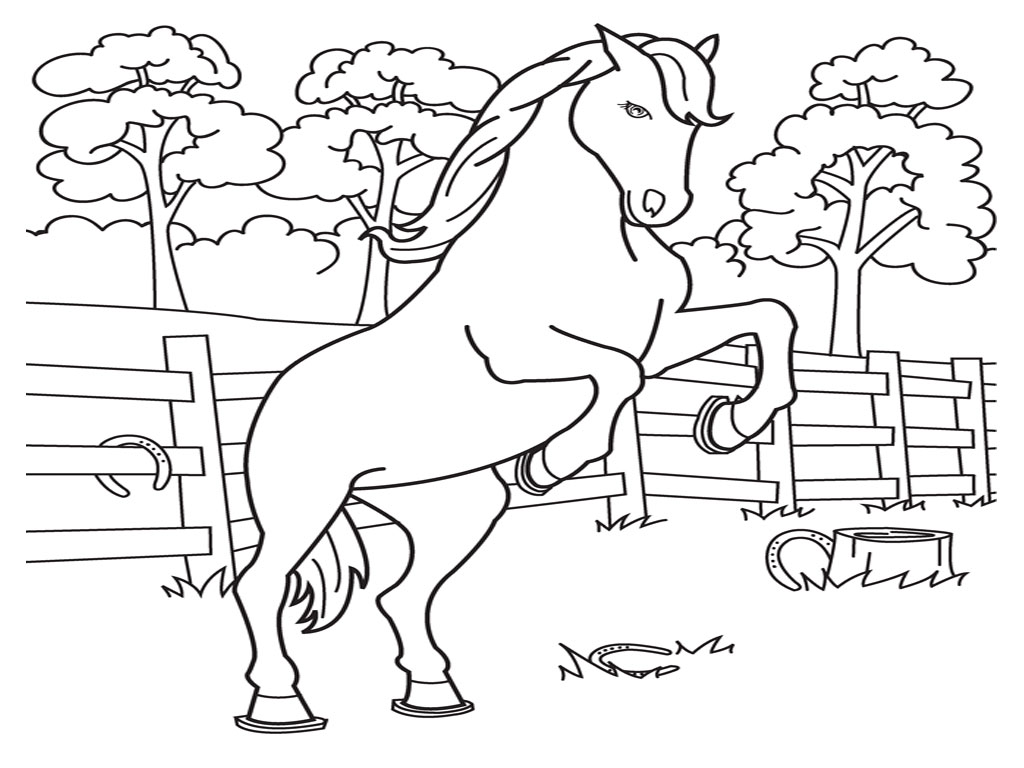 Free printable horse coloring pages for kids