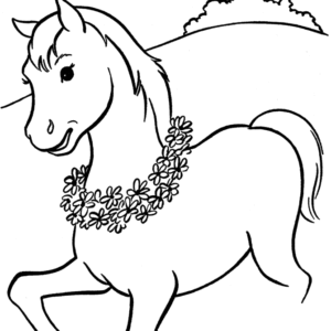 Christmas horse coloring pages printable for free download