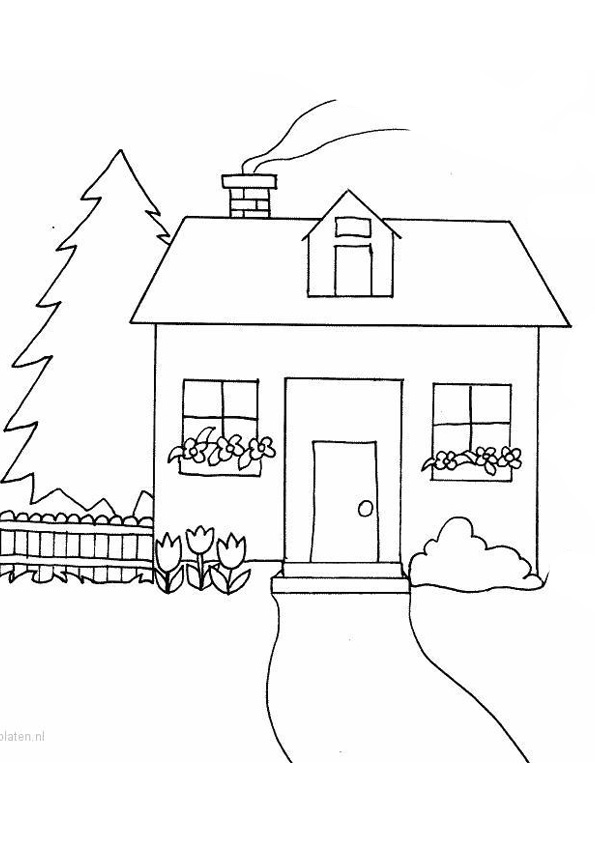 Coloring pages printable house coloring pages for kids