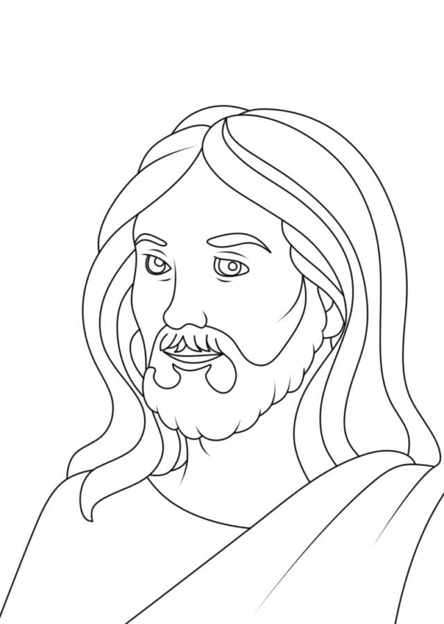 Portrait of jesus coloring page