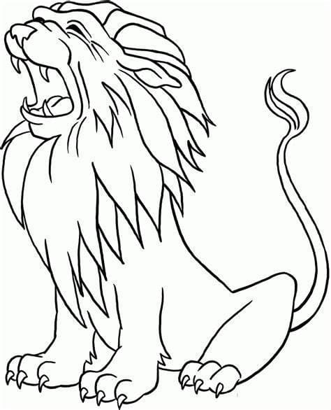 Great lion coloring page