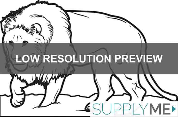 Printable male lion coloring page for kids â