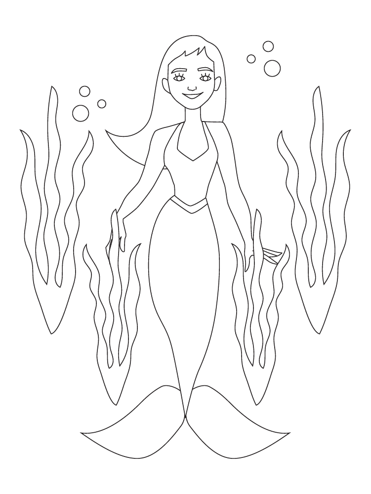 Free printable mermaid coloring pages