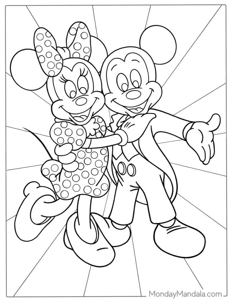 Minnie mouse coloring pages free pdf printables
