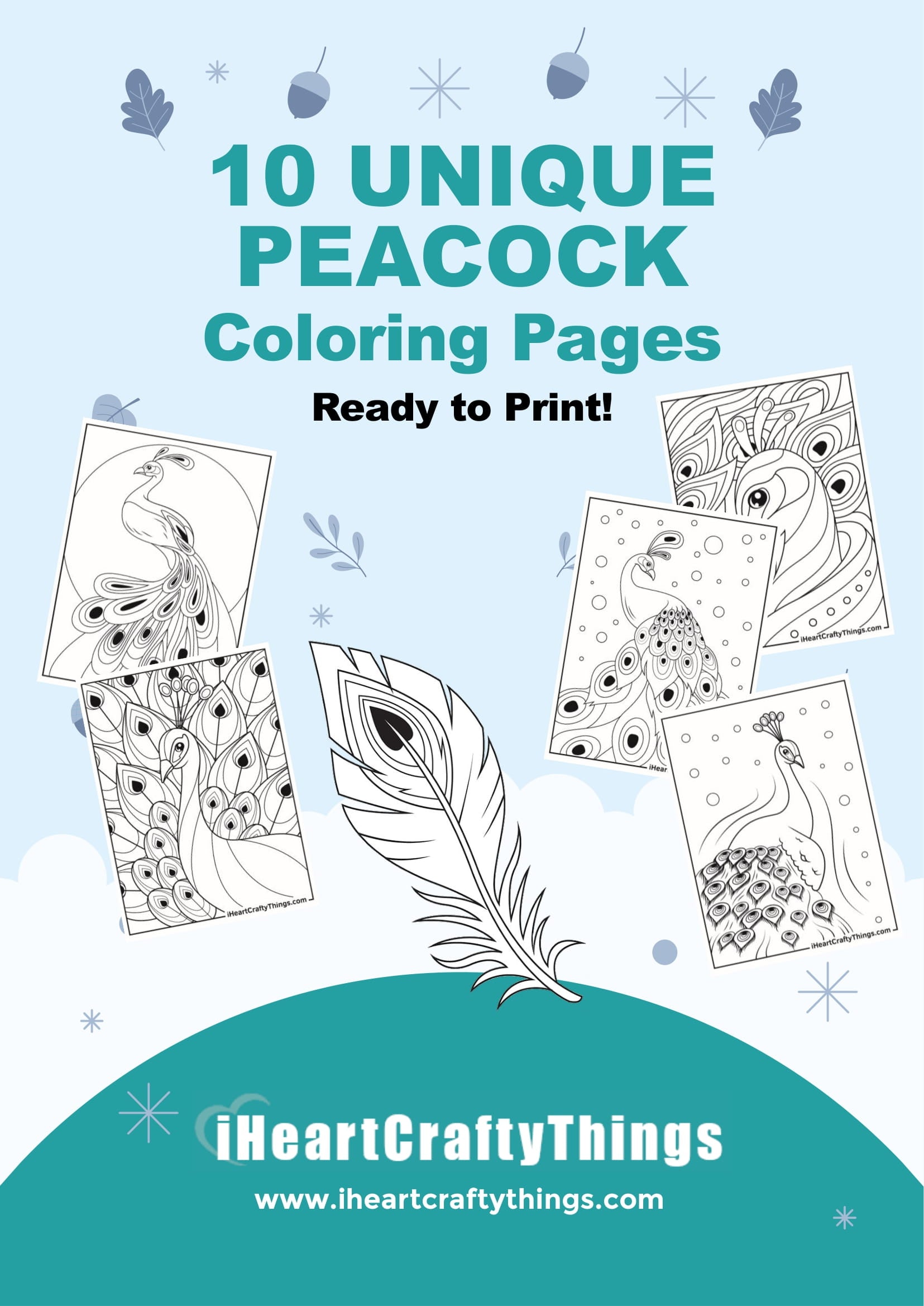 Peacock coloring pages â i heart crafty things