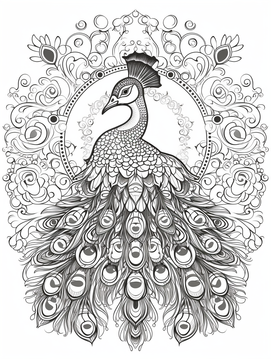 Peacock coloring books for children years old coloring pages