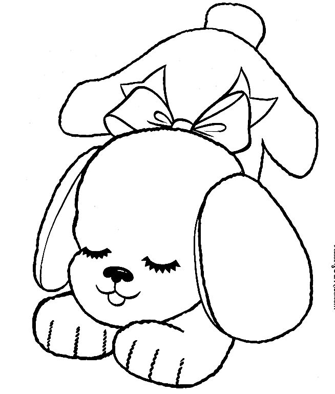 Cute puppy coloring pages for kids â free printable animals coloring sheets