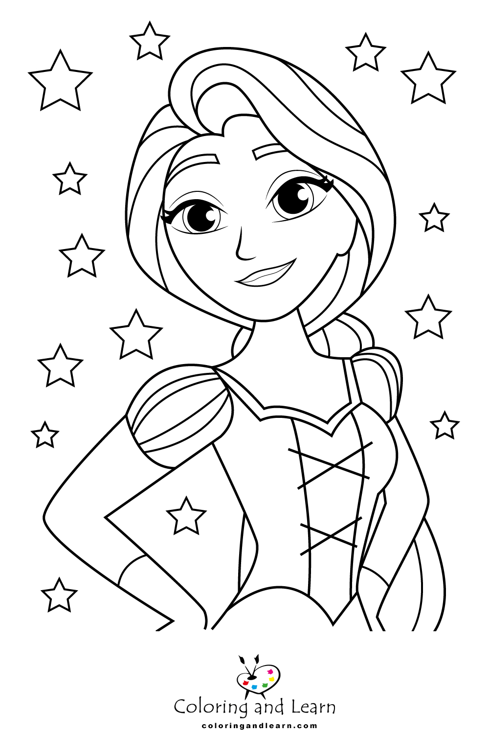 Rapunzel coloring pages