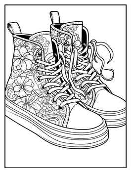 Shoes coloring book