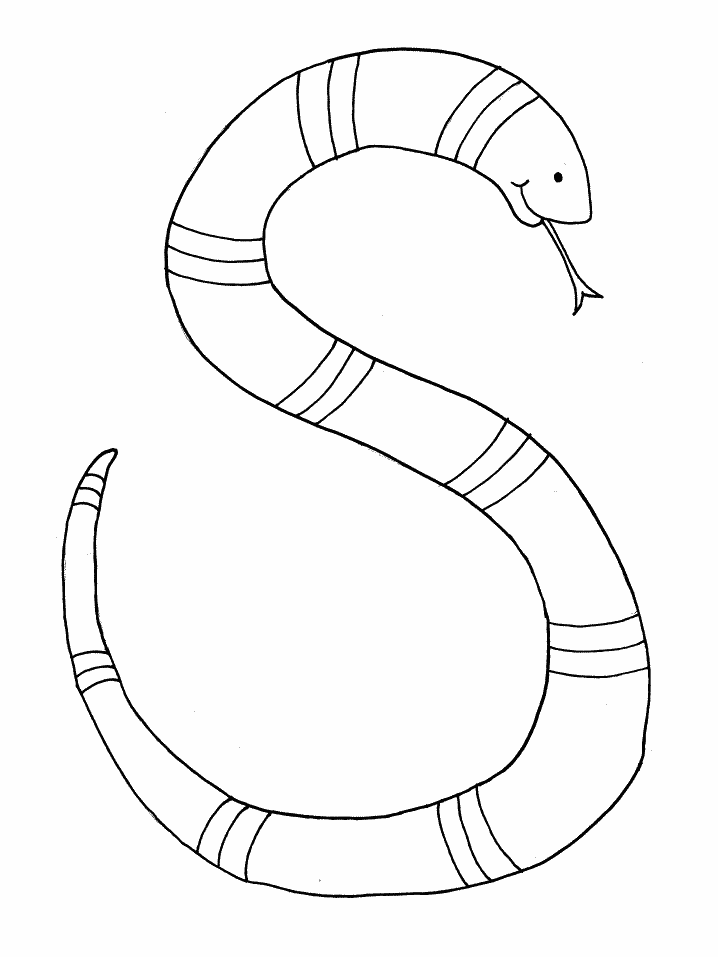 Free printable snake coloring pages for kids