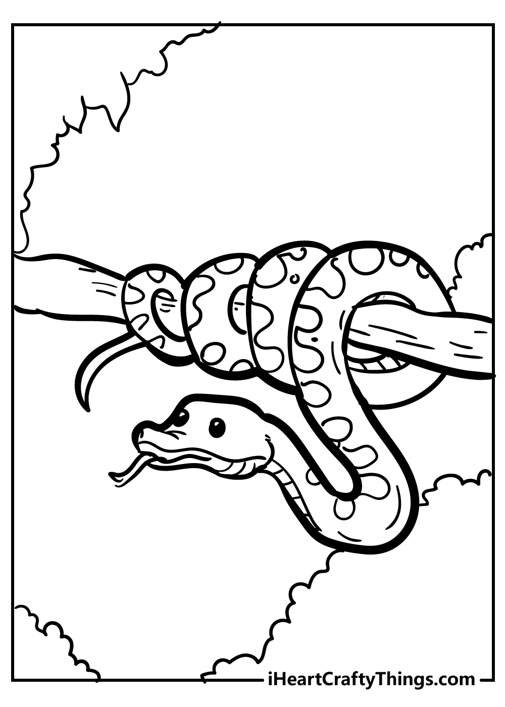 Snake coloring pages free printables