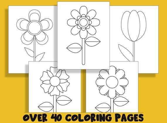 Spring flowers coloring book printable coloring pages for kids a fun way for kids of all ages to develop creativity focus motor skills