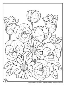 Spring adult coloring pages woo jr kids activities childrens publishing