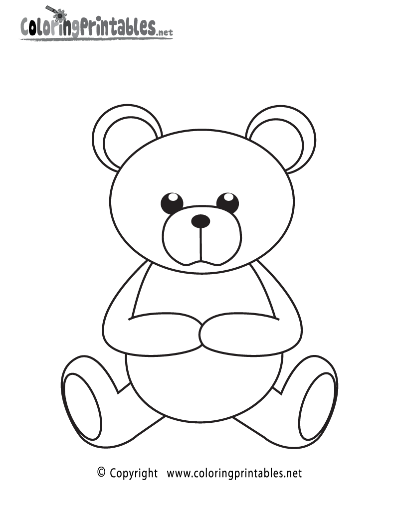 Teddy bear coloring page