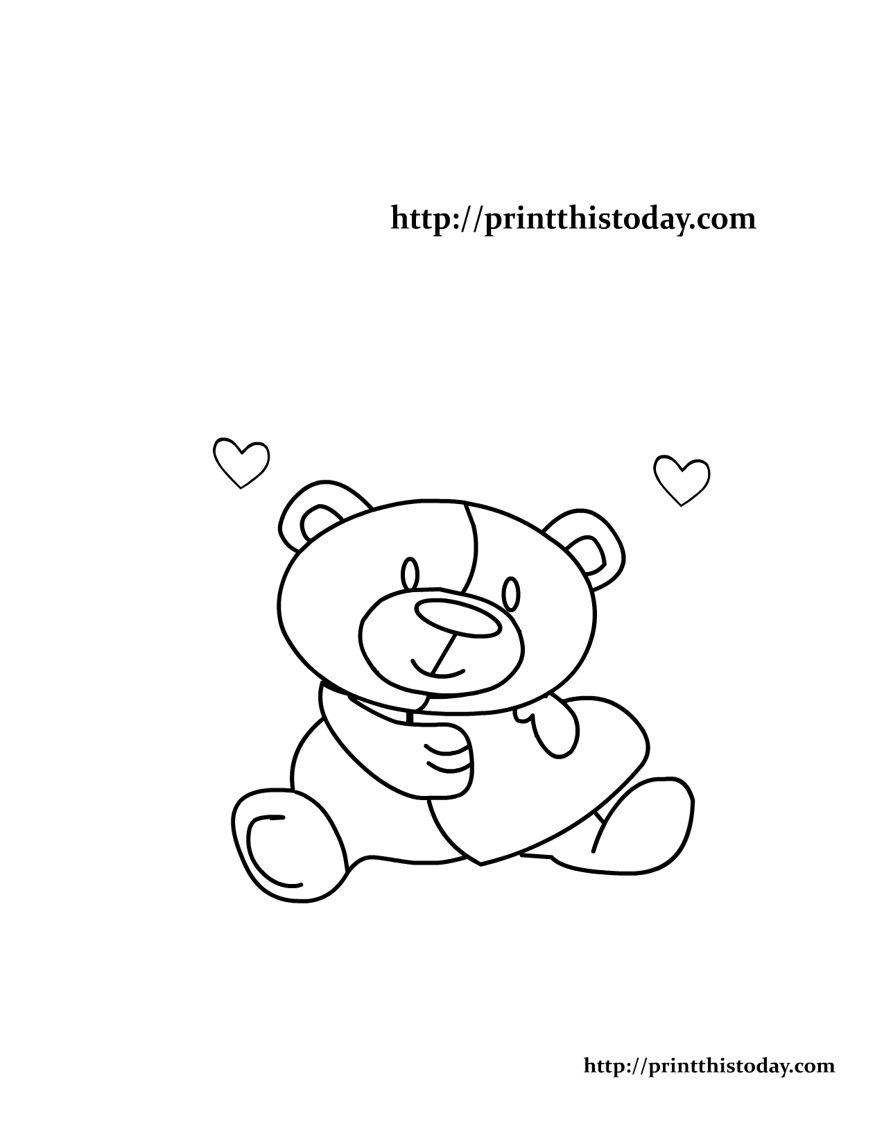 Free printable teddy bear coloring pages