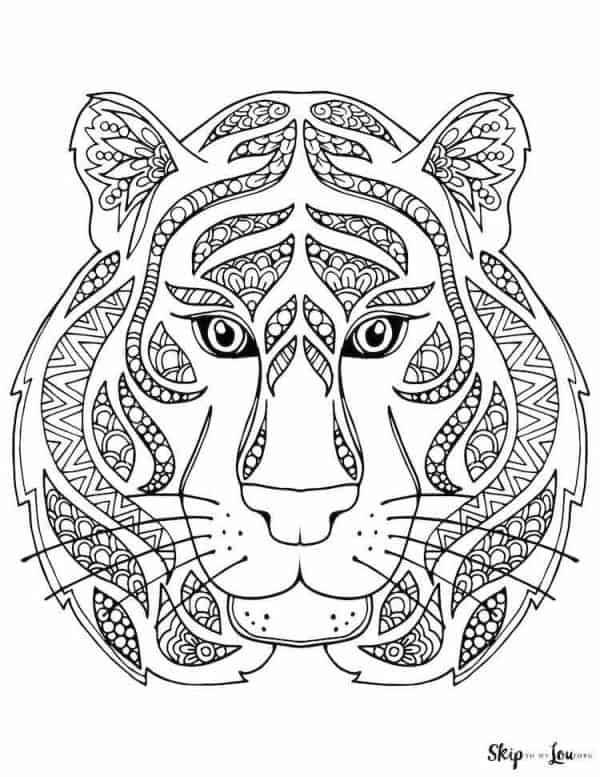 Tiger coloring pages skip to my lou