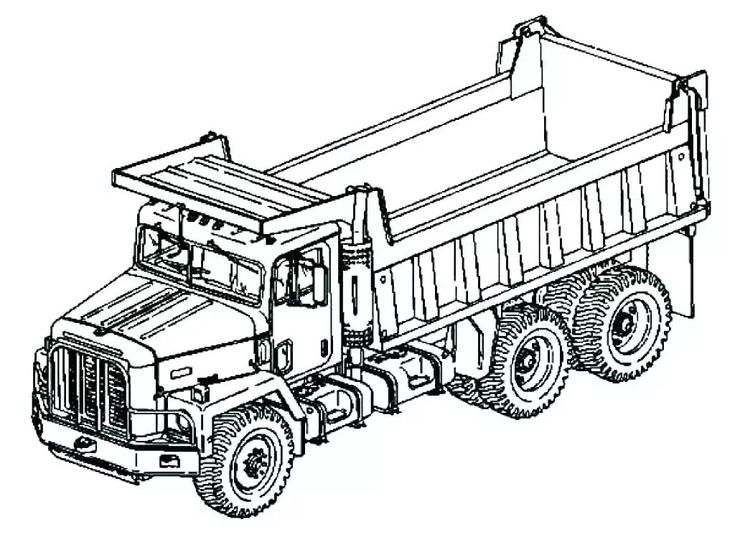 Printable truck coloring pages pdf