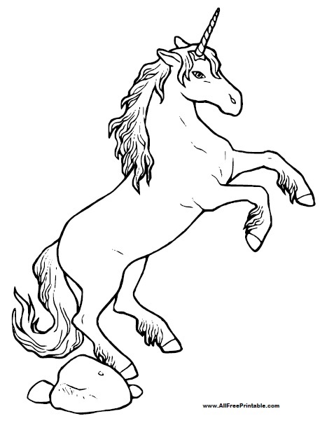 Unicorn coloring page â free printable