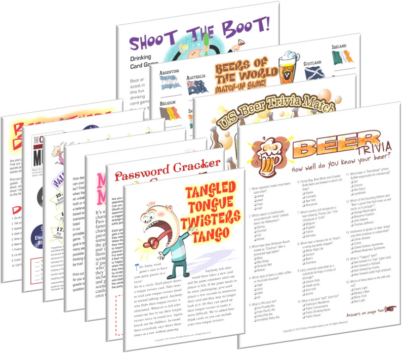 Printable all oktoberfest games free party games bundle â print games now