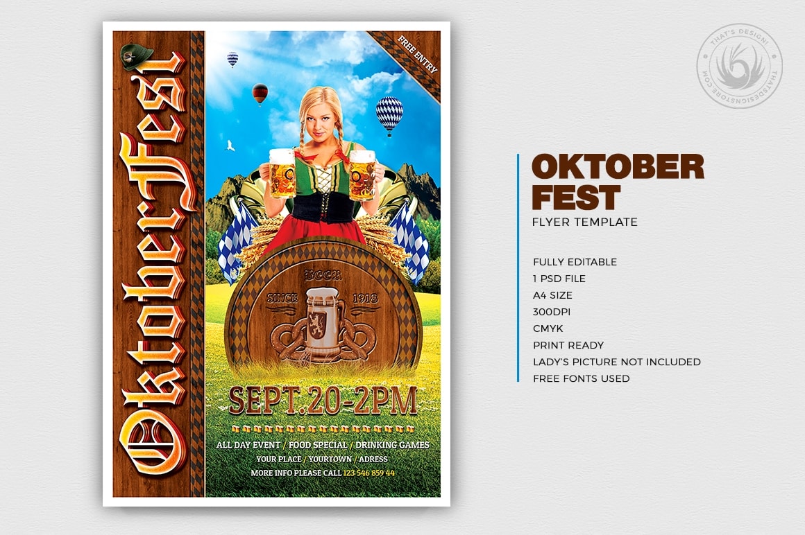 Oktoberfest flyer template v