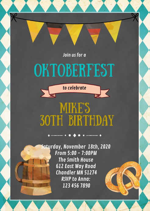 Oktoberfest party invitation template