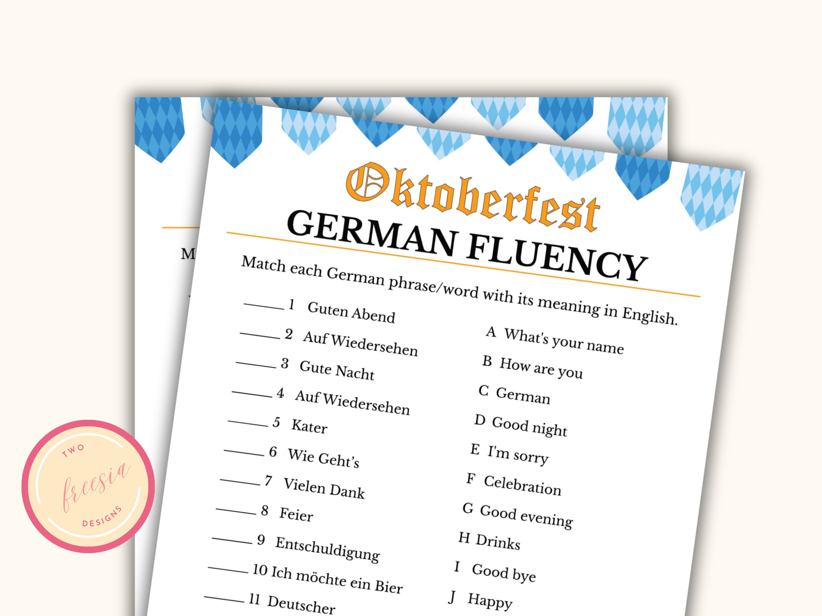 Printable oktoberfest game german fluency adult oktoberfest party game german trivia beer festival game i nstant download ro