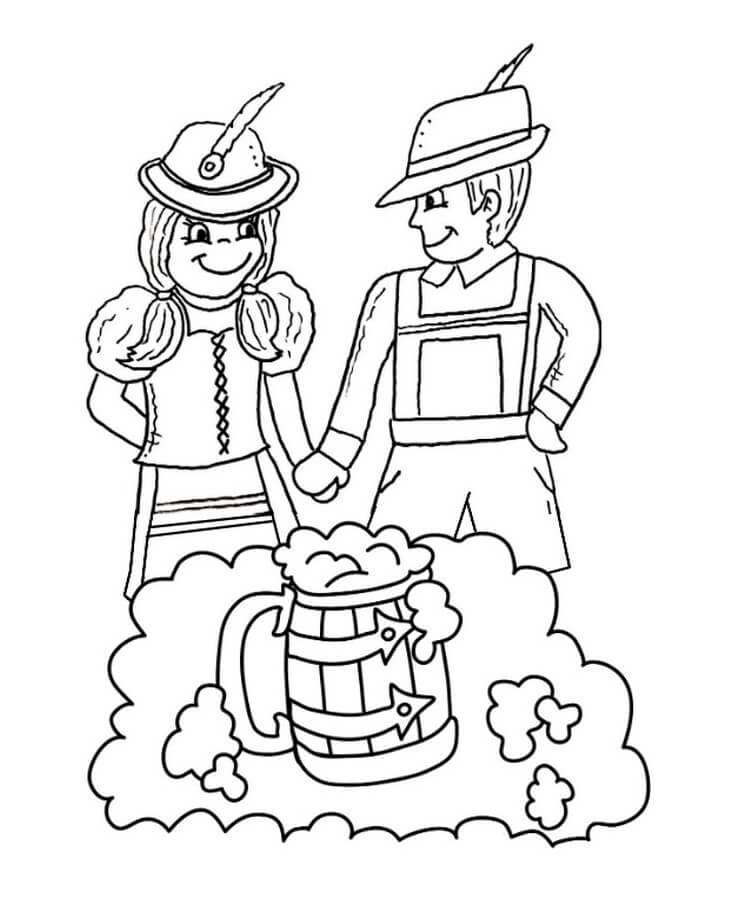 Oktoberfest harvest festival coloring book to print and online