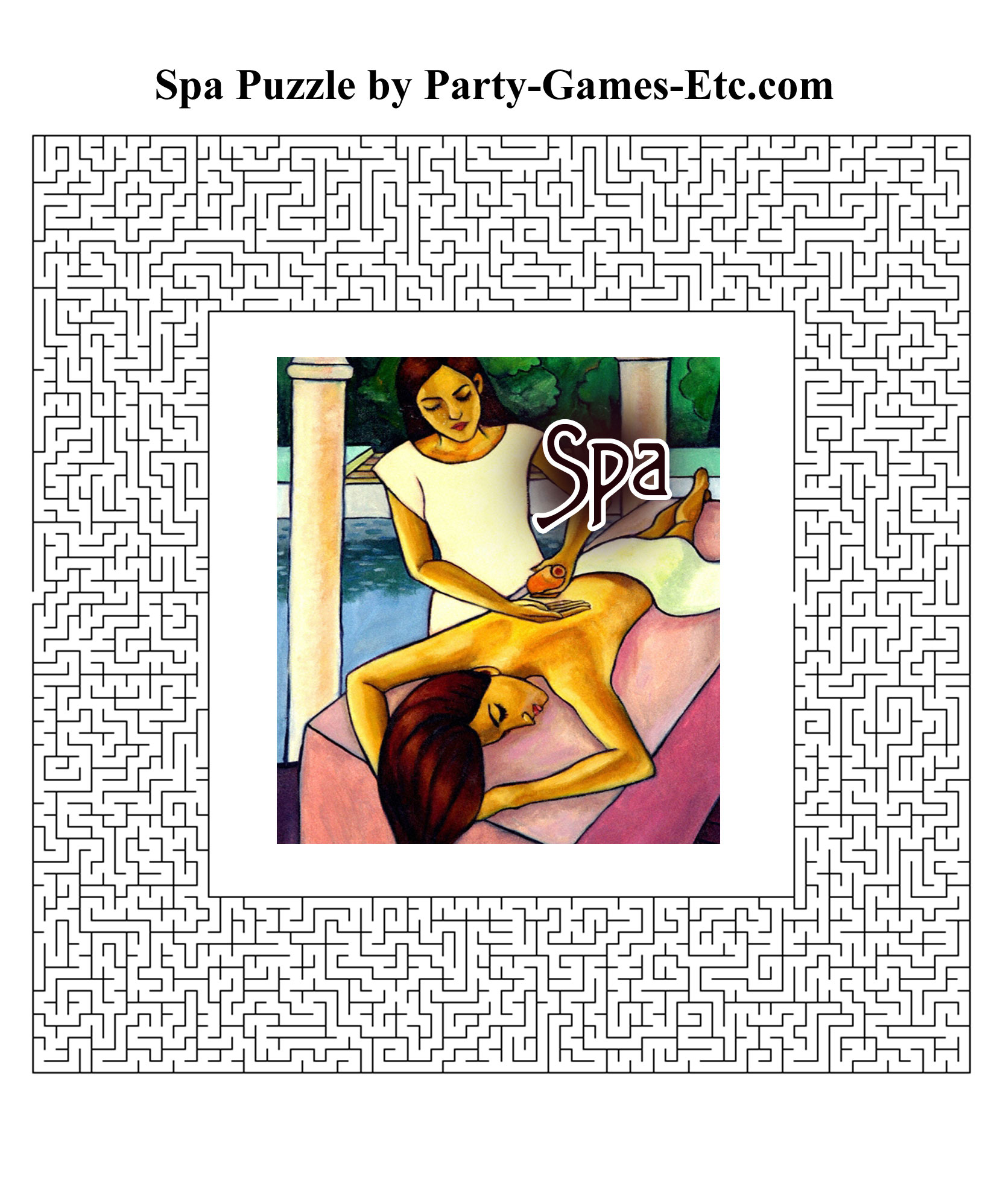 Spa party games free printable games and activities for a theme celebration