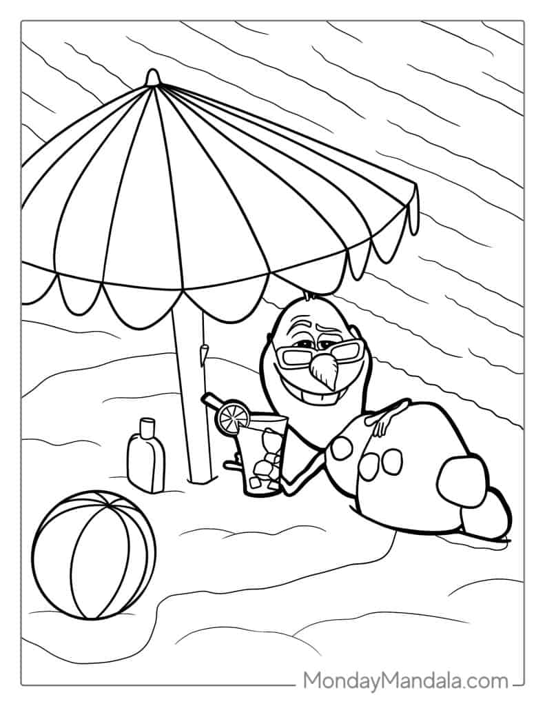 Olaf coloring pages free pdf printables