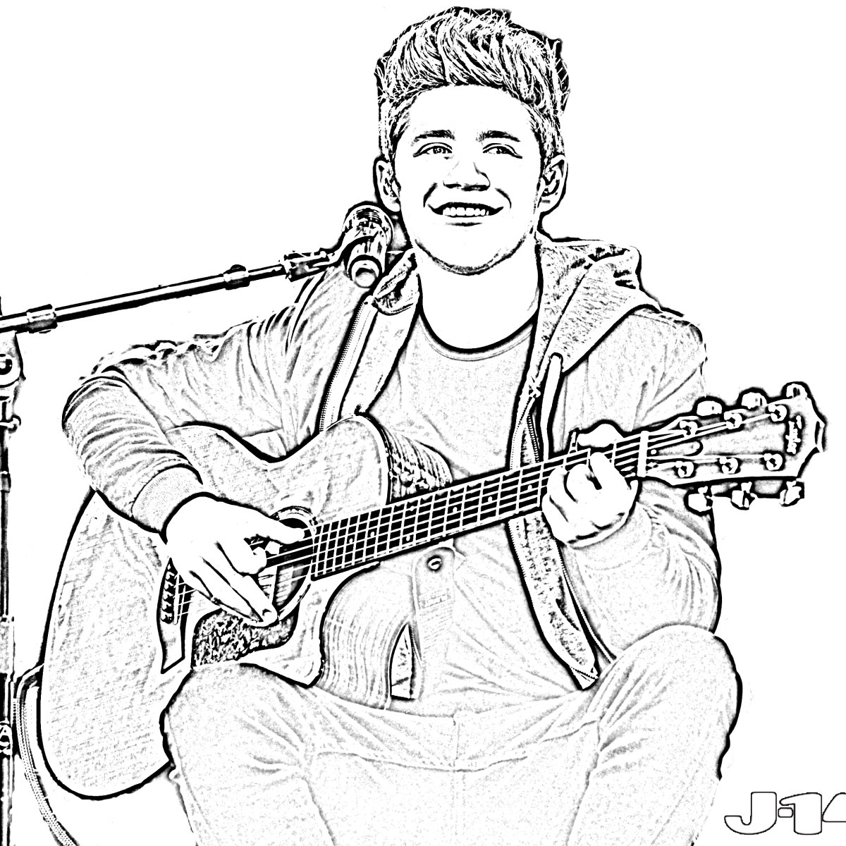 Printable one direction coloring pages