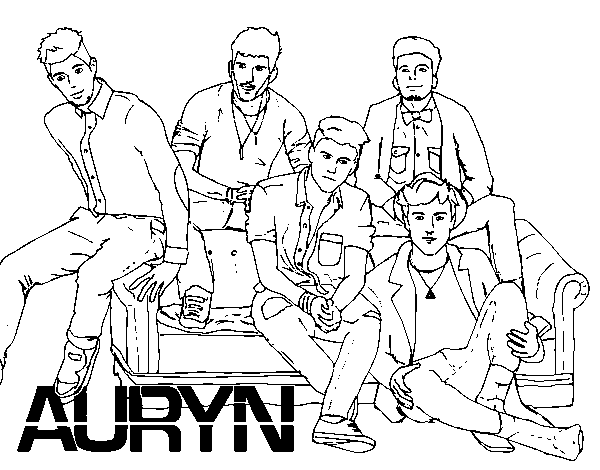 Auryn boyband coloring page