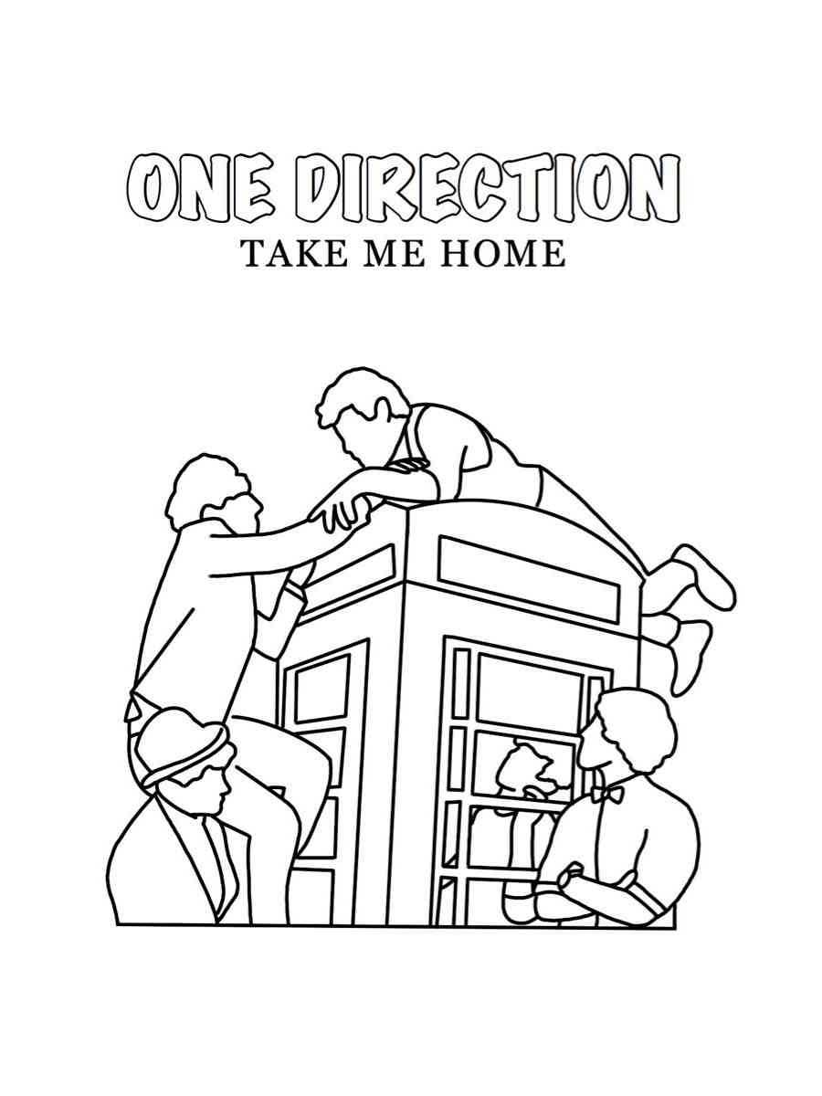 One direction coloring pages