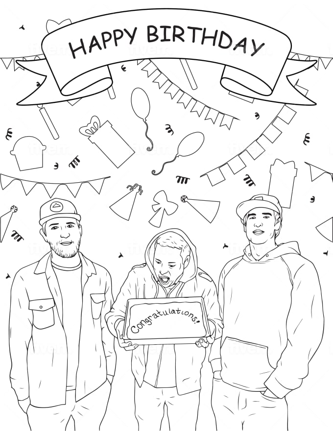 Draw amazing coloring book pages in hrs by adisgraphic
