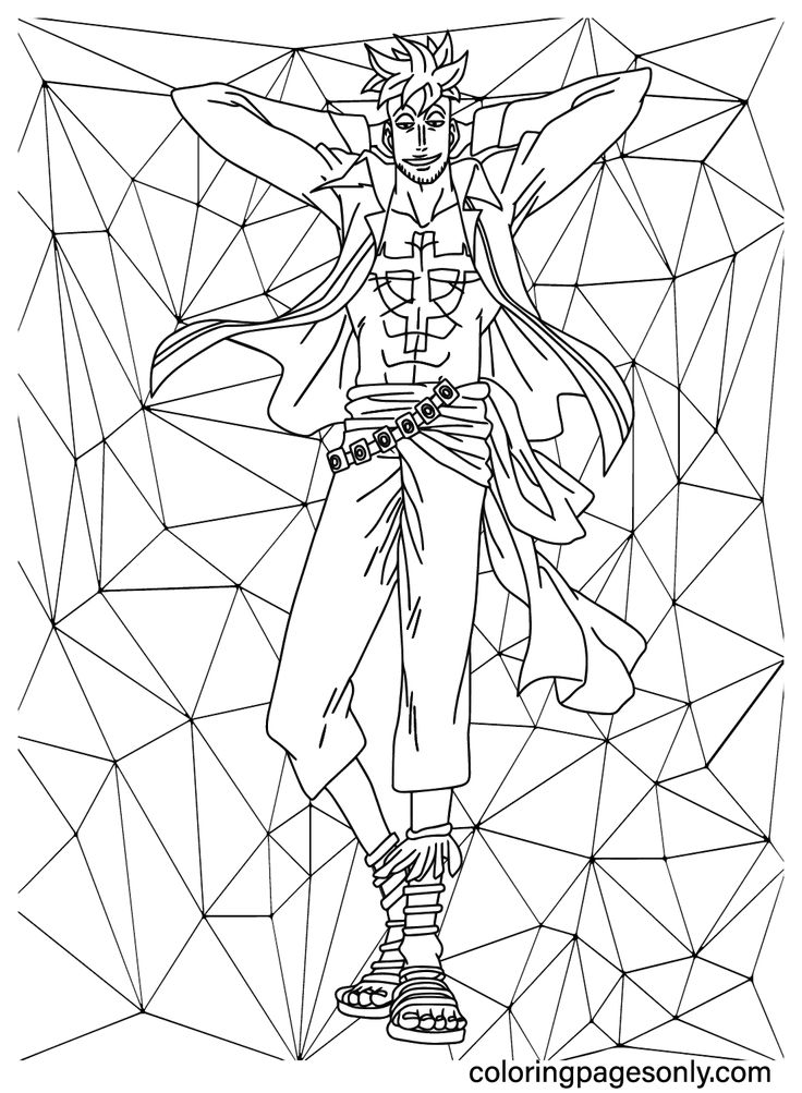 Marco one piece coloring pages