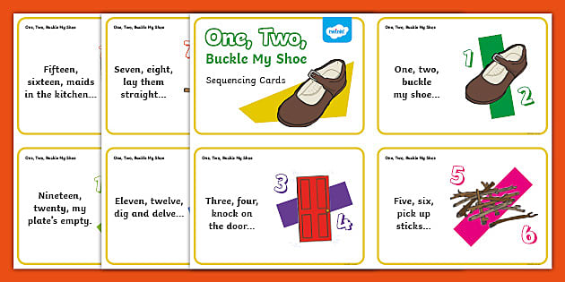 One two buckle my shoe sequencing per a teacher