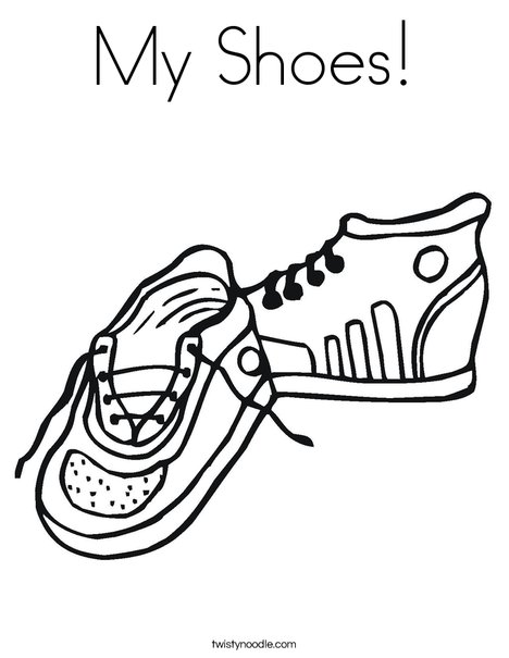 My shoes coloring page