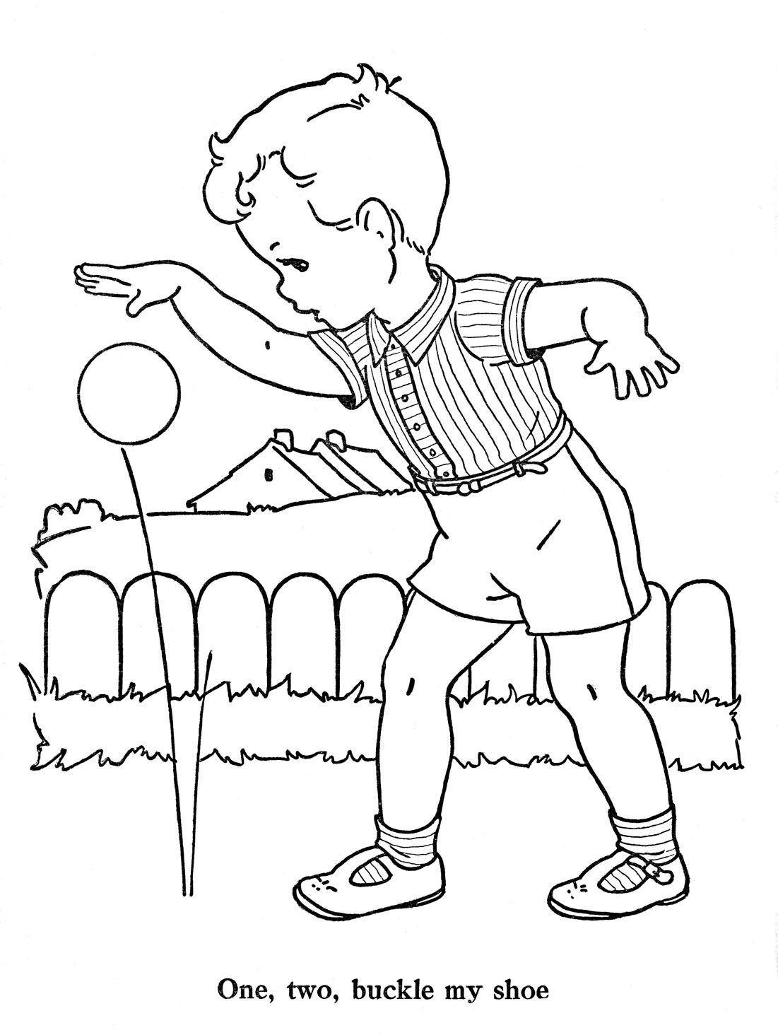 One two buckle my shoe coloring pages painted books coloring books