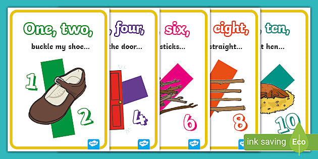 One two buckle my shoe sequencing a teacher made