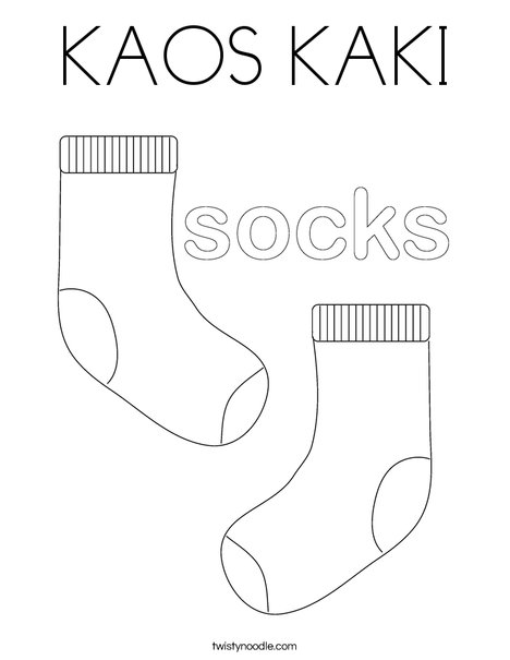 Kaos kaki coloring page