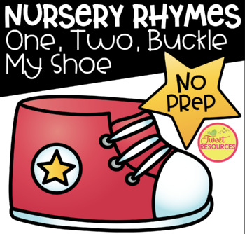 One two buckle my shoe nursery rhymes posters readers and printables