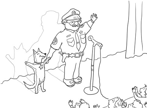Officer buckle and gloria taking a bow coloring page free printable coloring pages