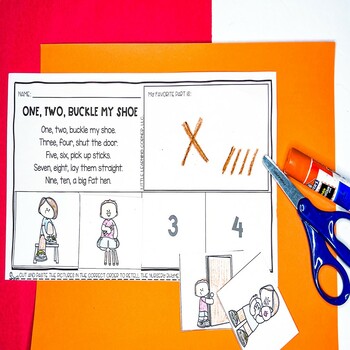 One two buckle my shoe sequencing nursery rhymes retelling cards