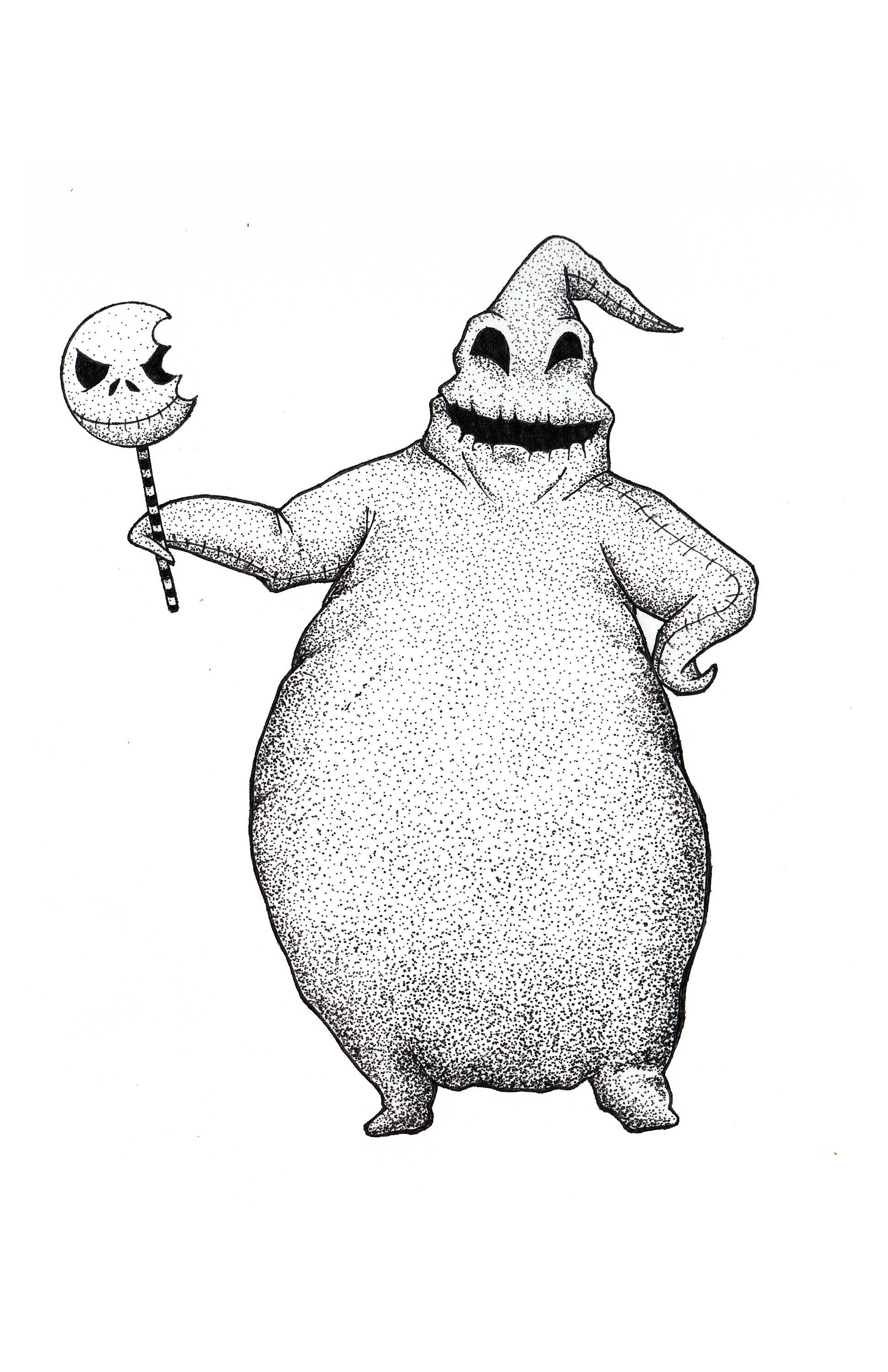 Oogie boogie ink illustration art print